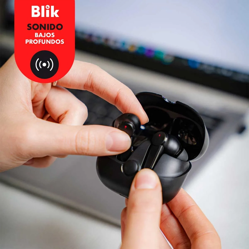 AUDIFONO BLIK IN EAR AIR 900 BLACK BLUETOOTH - 5