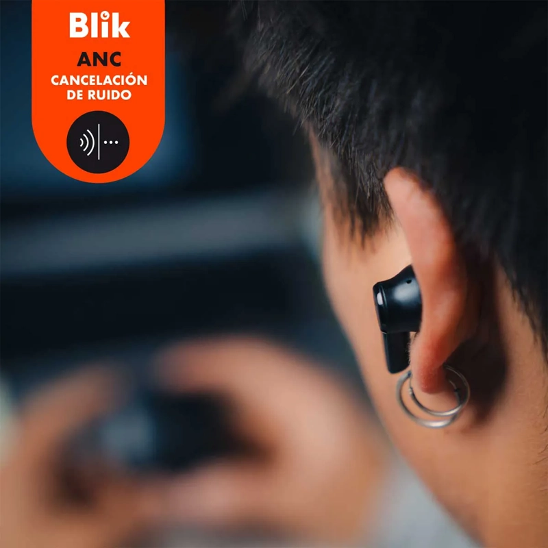 AUDIFONO BLIK IN EAR AIR 900 BLACK BLUETOOTH - 6