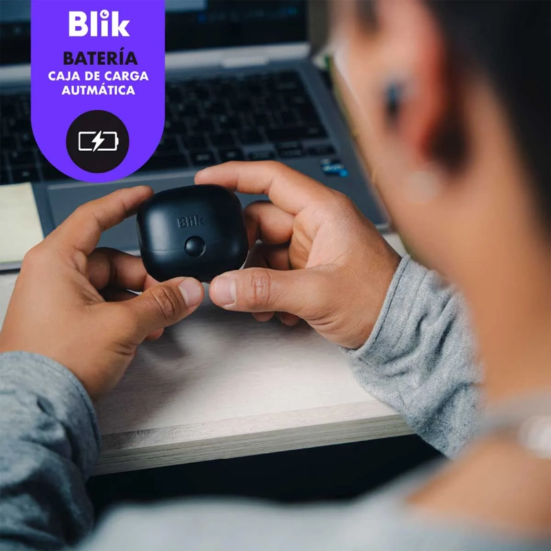 AUDIFONO BLIK IN EAR AIR 900 BLACK BLUETOOTH - 7