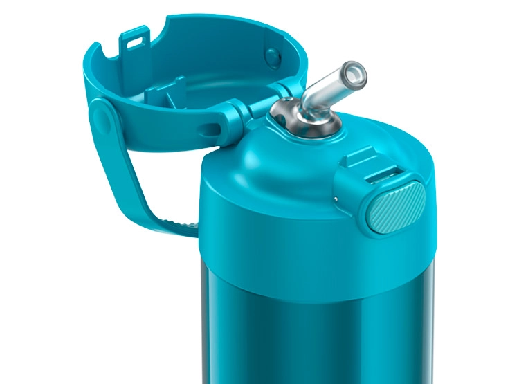 BOTELLA THERMOS KIDS ACERO INOXIDABLE 355ML TURQUESA - 2