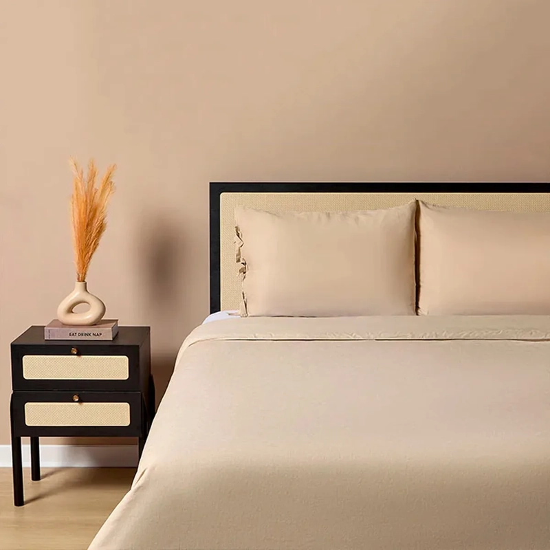 FUNDA DE PLUMÓN MAISON LINETT SUPER KING LINO TAUPE - 1