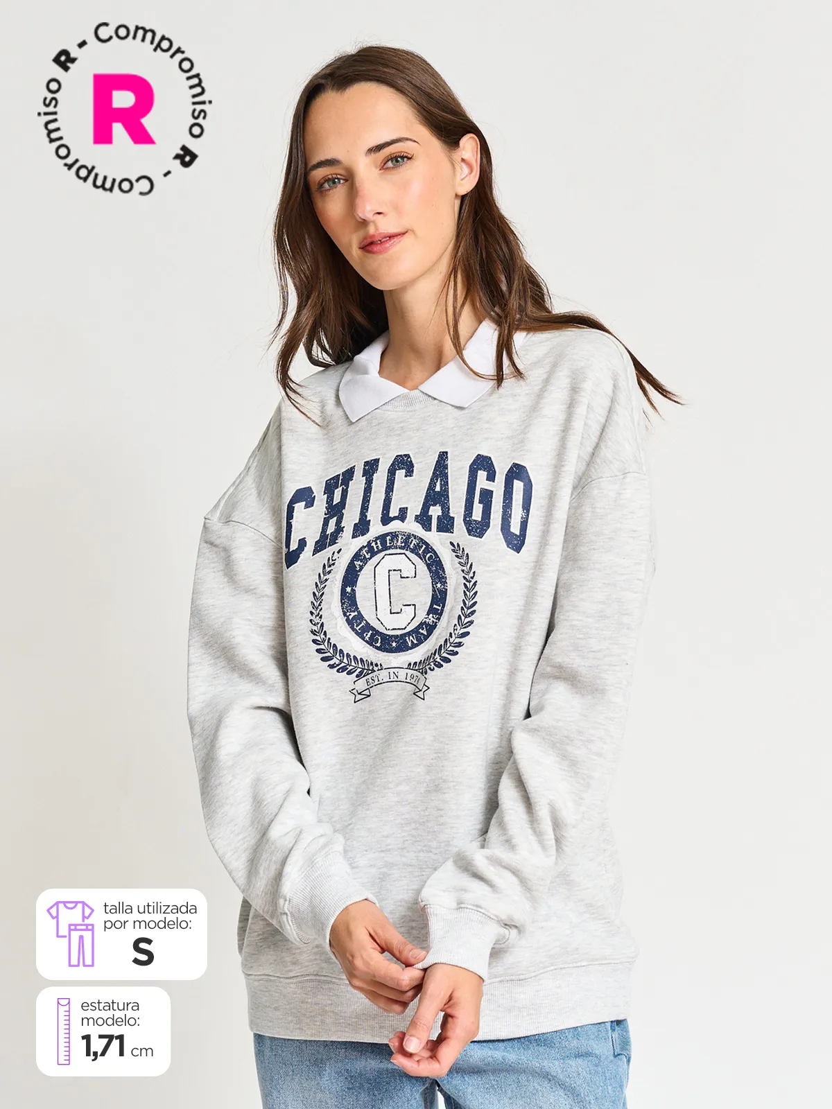POLERÓN MANGA LARGA ALGODÓN MUJER INDEX CUELLO POLO - 1