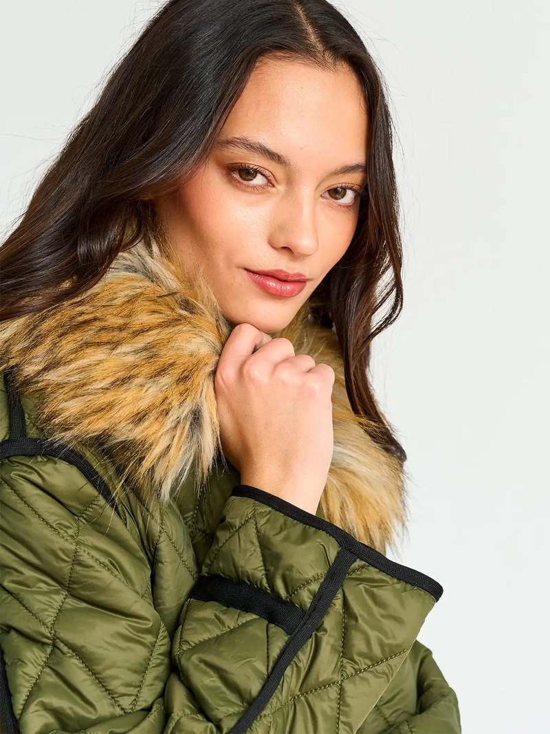 PARKA MUJER BARBADOS CAPUCHA PIEL - 3