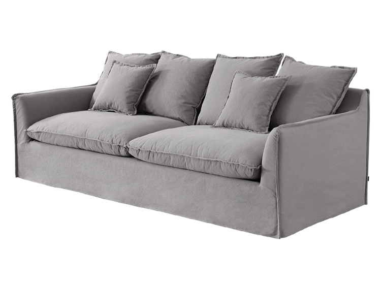 SOFÁ MAISON LINETT STRAK 3 CUERPOS LINO GRIS - 3