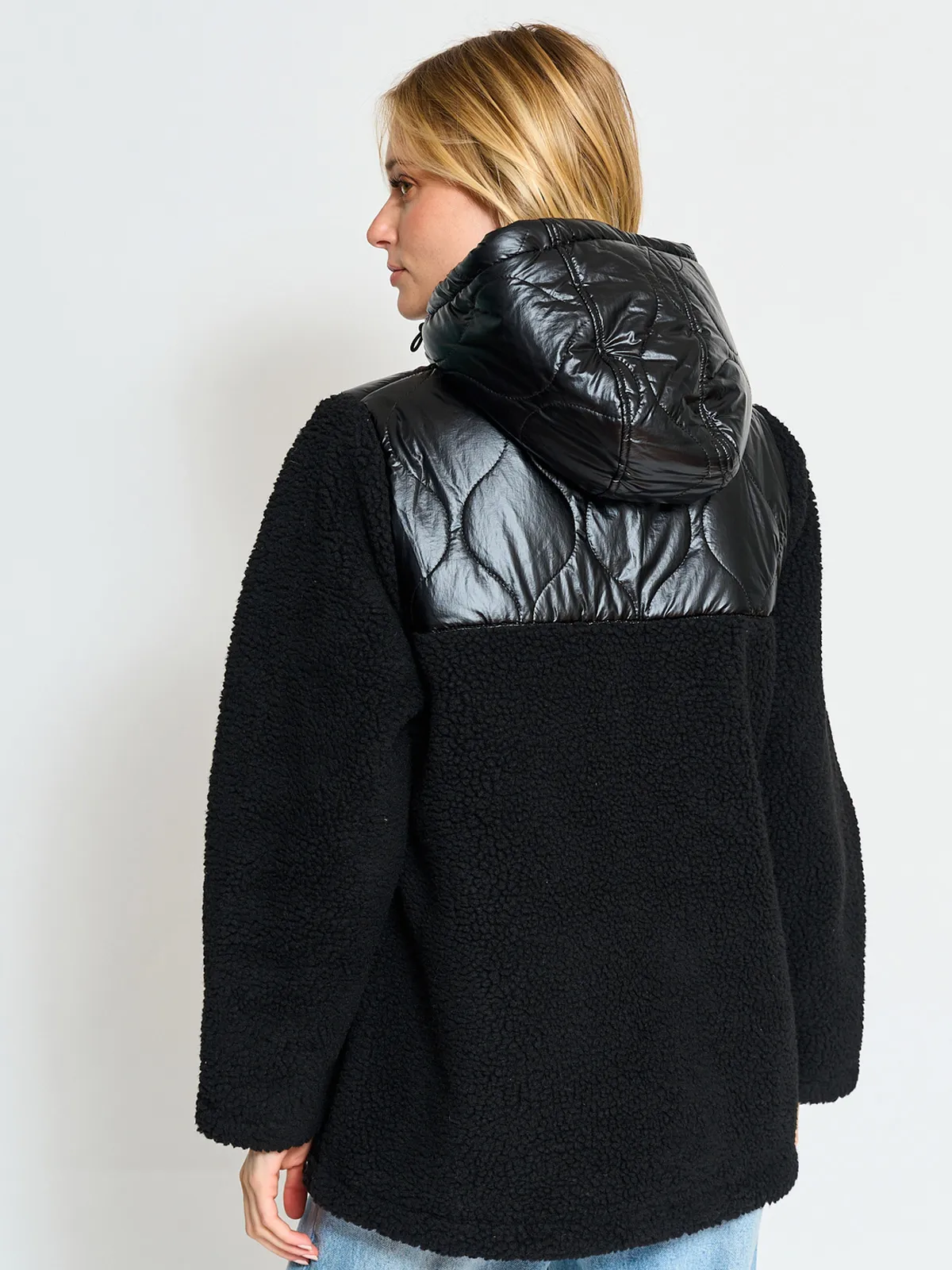 POLERÓN MANGA 3/4 SHERPA MUJER BARBADOS NEGRO - 2