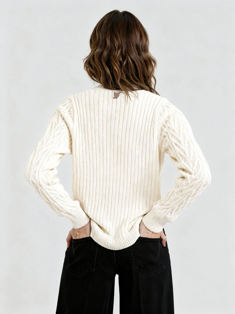 SWEATER MUJER BARBADOS CUELLO MOCK PIEDRERIA - 3