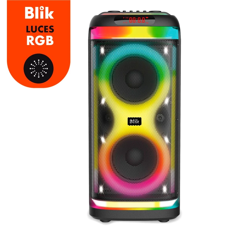 PARLANTE BLUETOOTH KARAOKE CON MICRÓFONO BLIK LIGHTMAX8