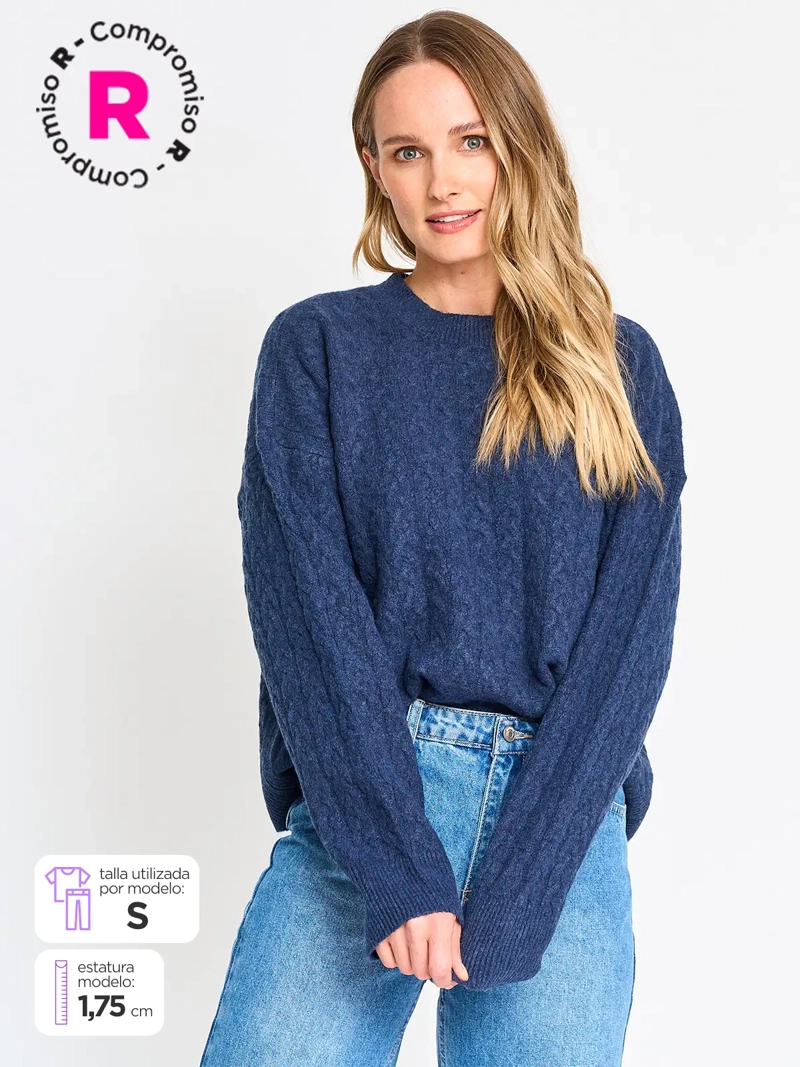 SWEATER MUJER MARQUIS TRENZADO - 2