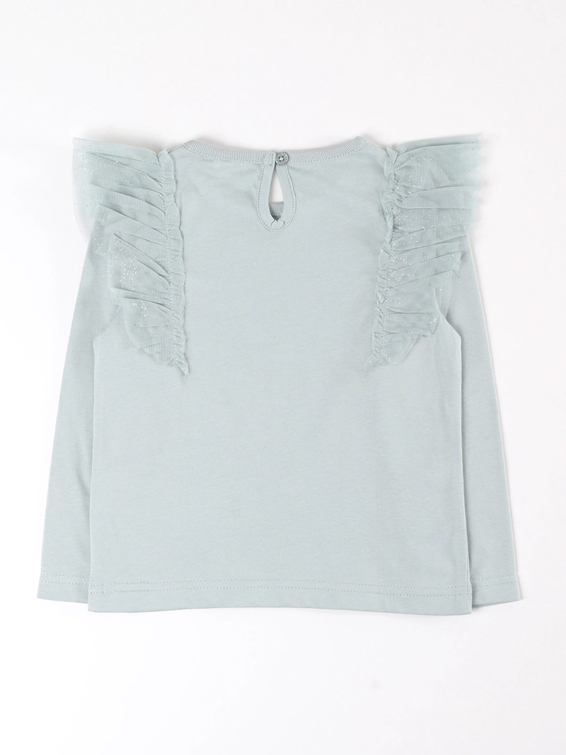 POLERA ALGODÓN NIÑA BABY HARVEST APLICACIÓN TUL VUELOS - 2