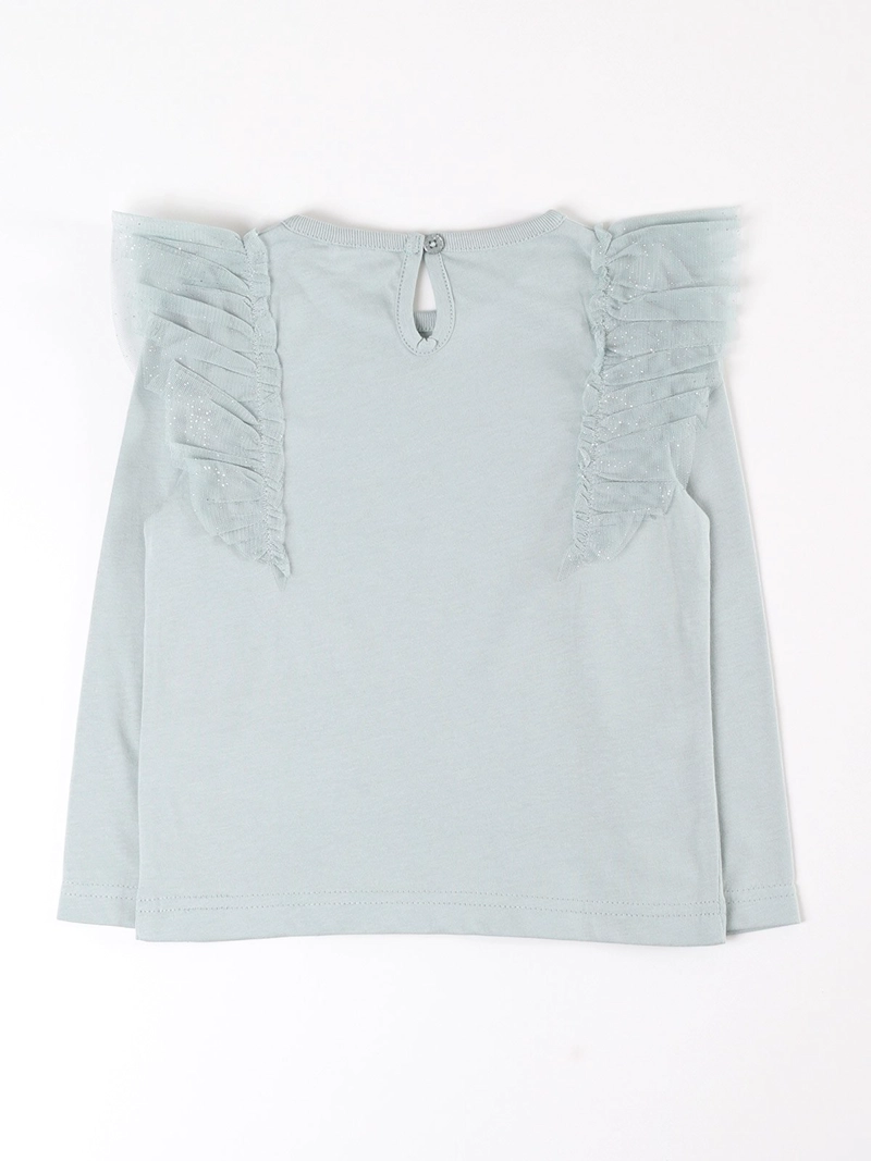 POLERA ALGODÓN NIÑA BABY HARVEST APLICACIÓN TUL VUELOS - 2