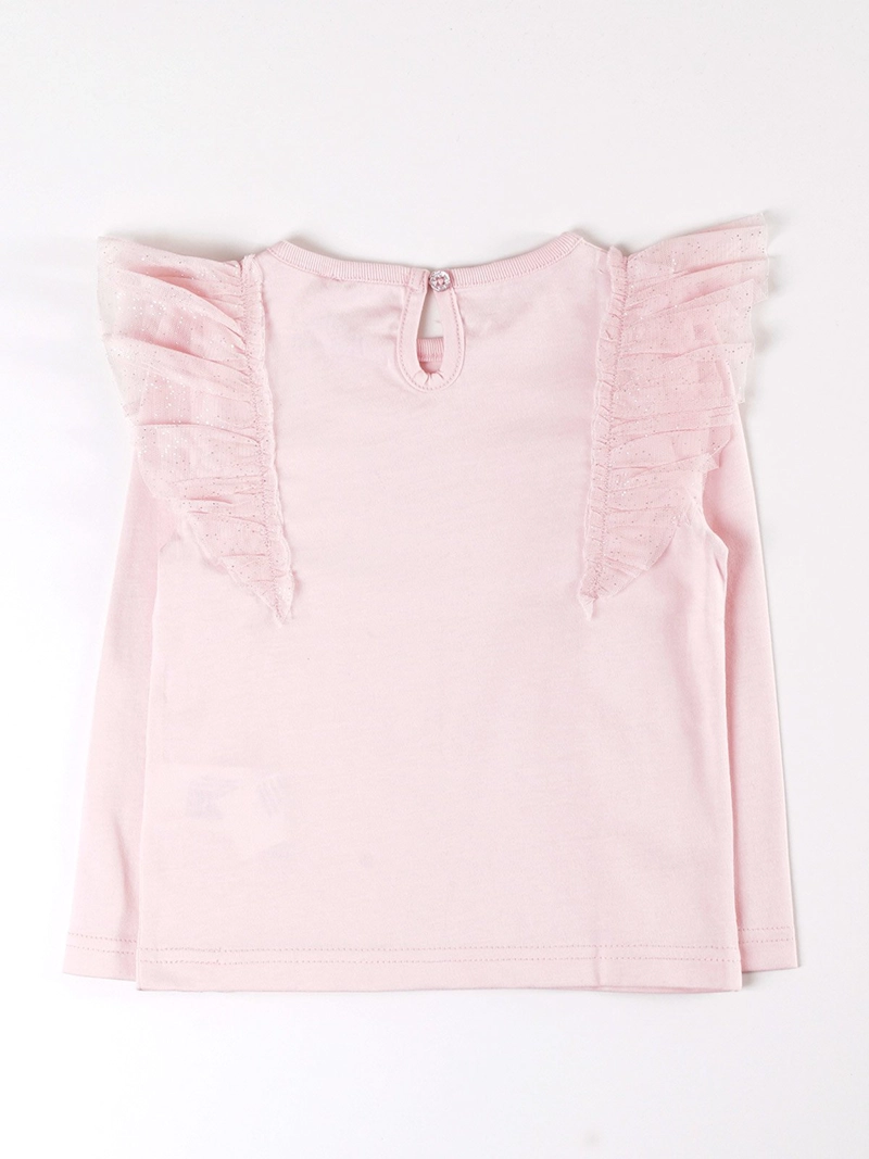 POLERA ALGODÓN NIÑA BABY HARVEST APLICACIÓN TUL VUELOS - 2