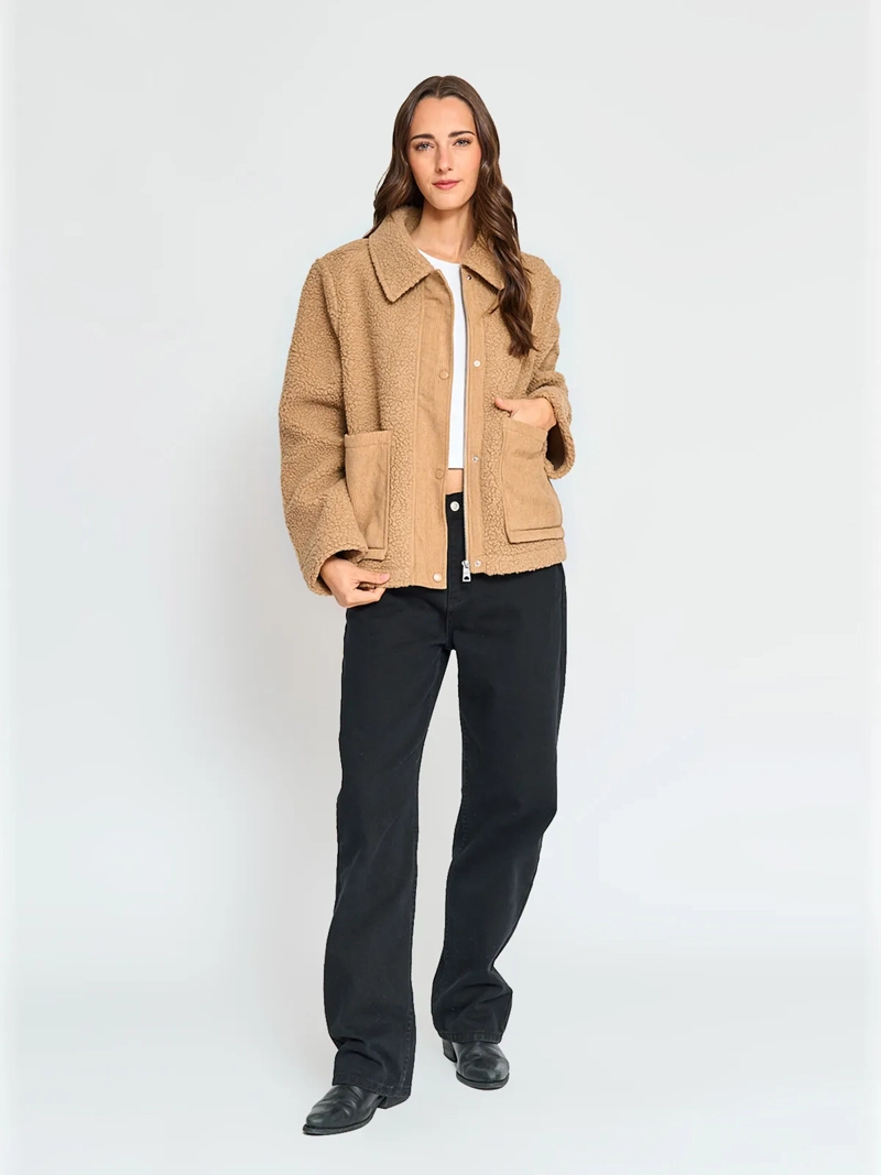 CHAQUETA SHERPA MUJER AEROPOSTALE BONDED - 4