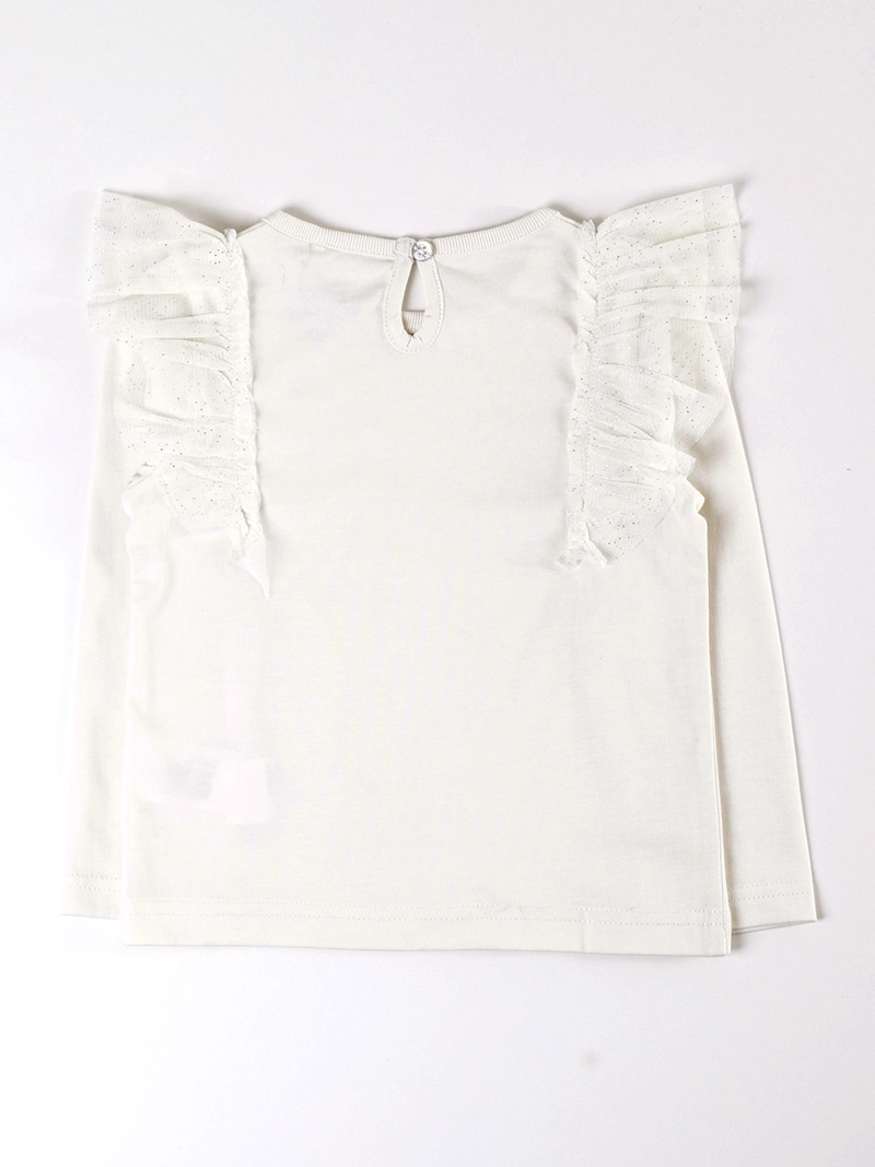POLERA ALGODÓN NIÑA BABY HARVEST APLICACIÓN TUL VUELOS - 2
