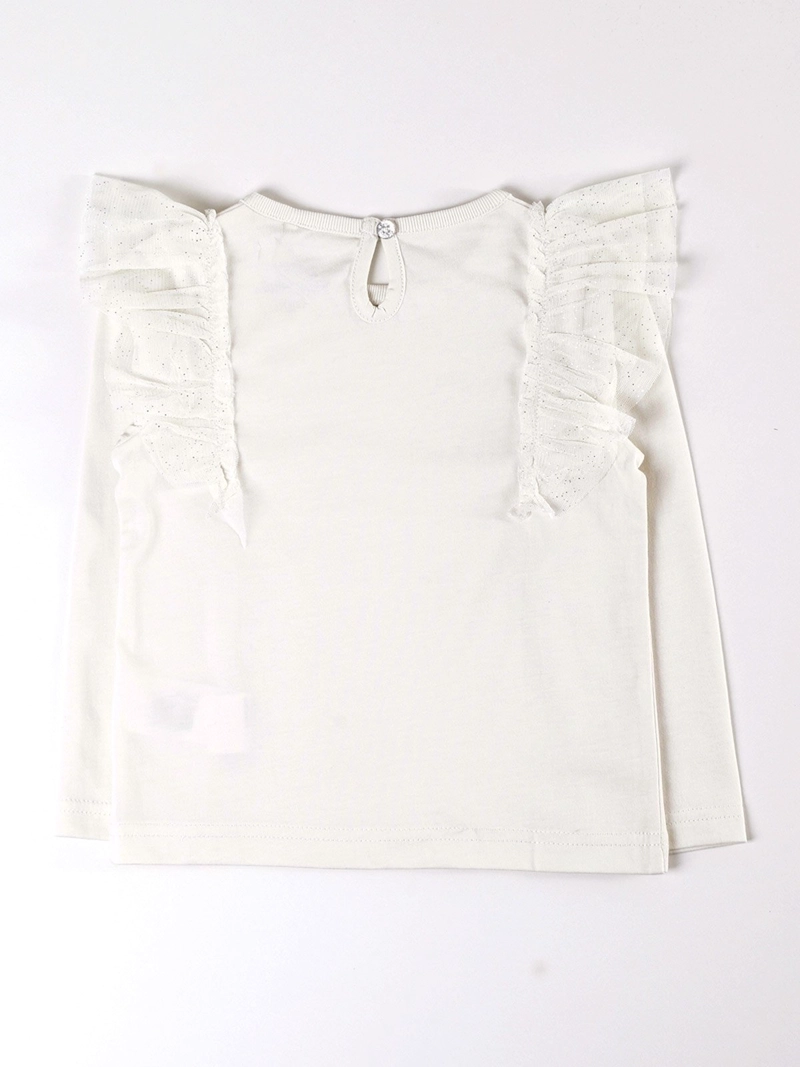 POLERA ALGODÓN NIÑA BABY HARVEST APLICACIÓN TUL VUELOS - 2