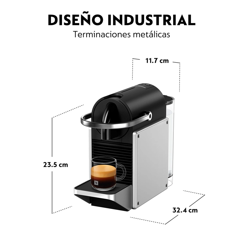 CAFETERA NESPRESSO PIXIE SILVER O.7 LT - 5