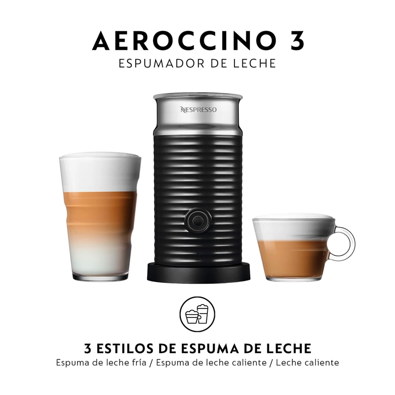 CAFETERA NESPRESSO PIXIE TITAN O.7 LT + ESPUMADOR AEROCCINO - 4