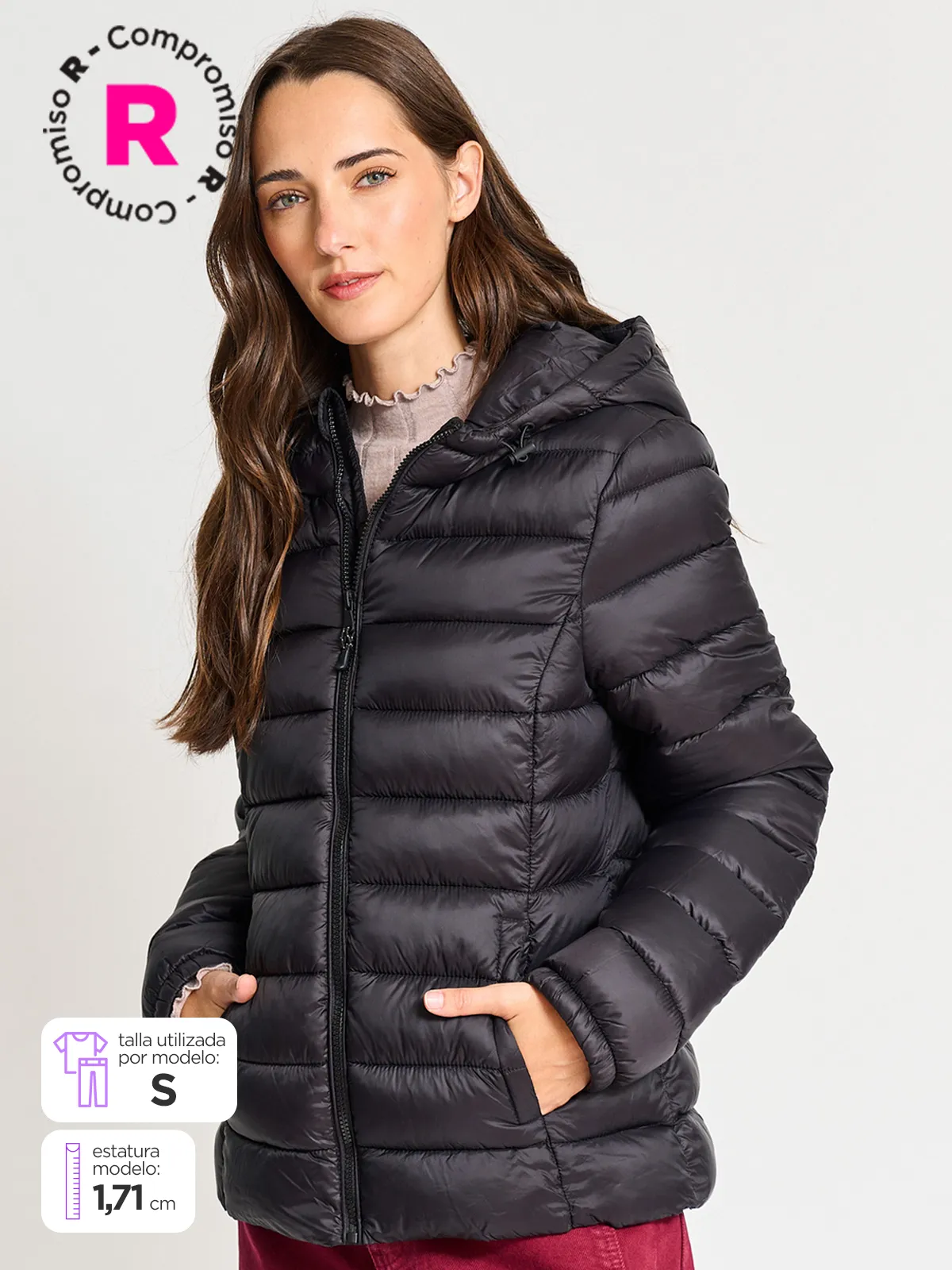 PARKA MUJER INDEX CORTA GORRO - 1