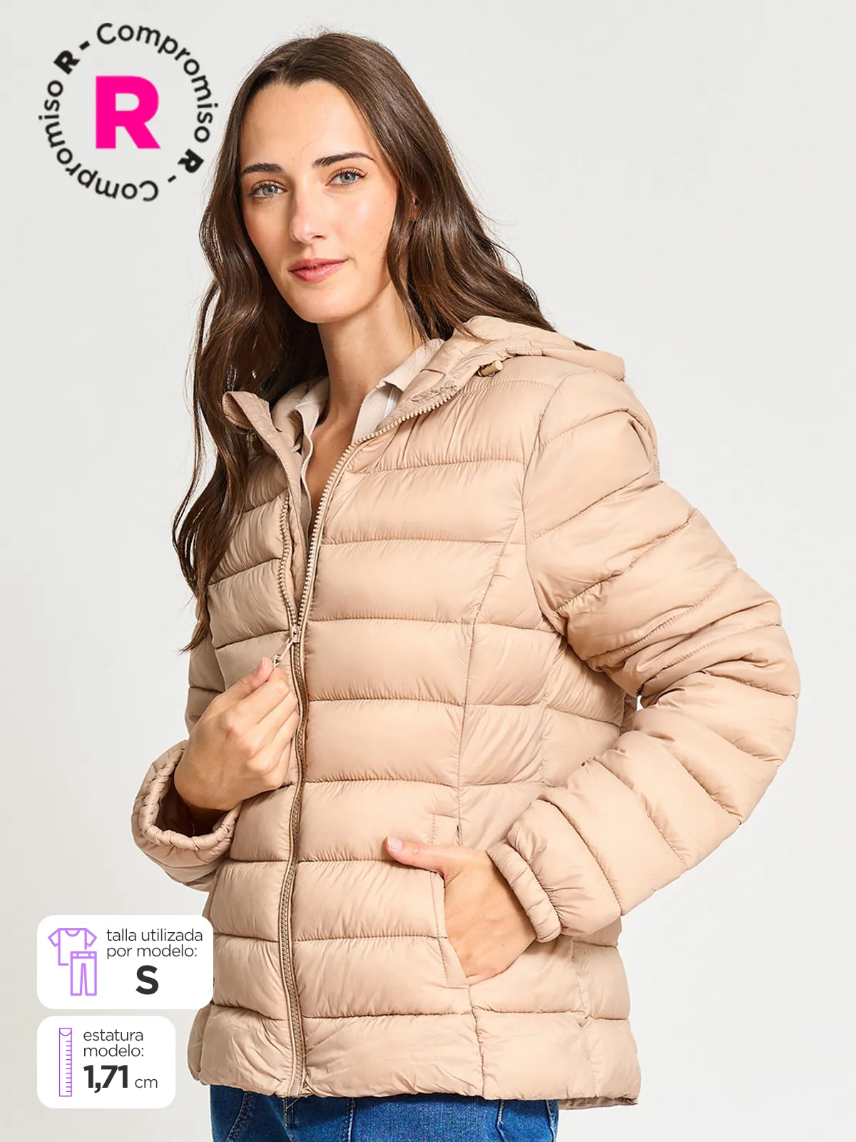 PARKA MUJER INDEX CORTA GORRO - 1