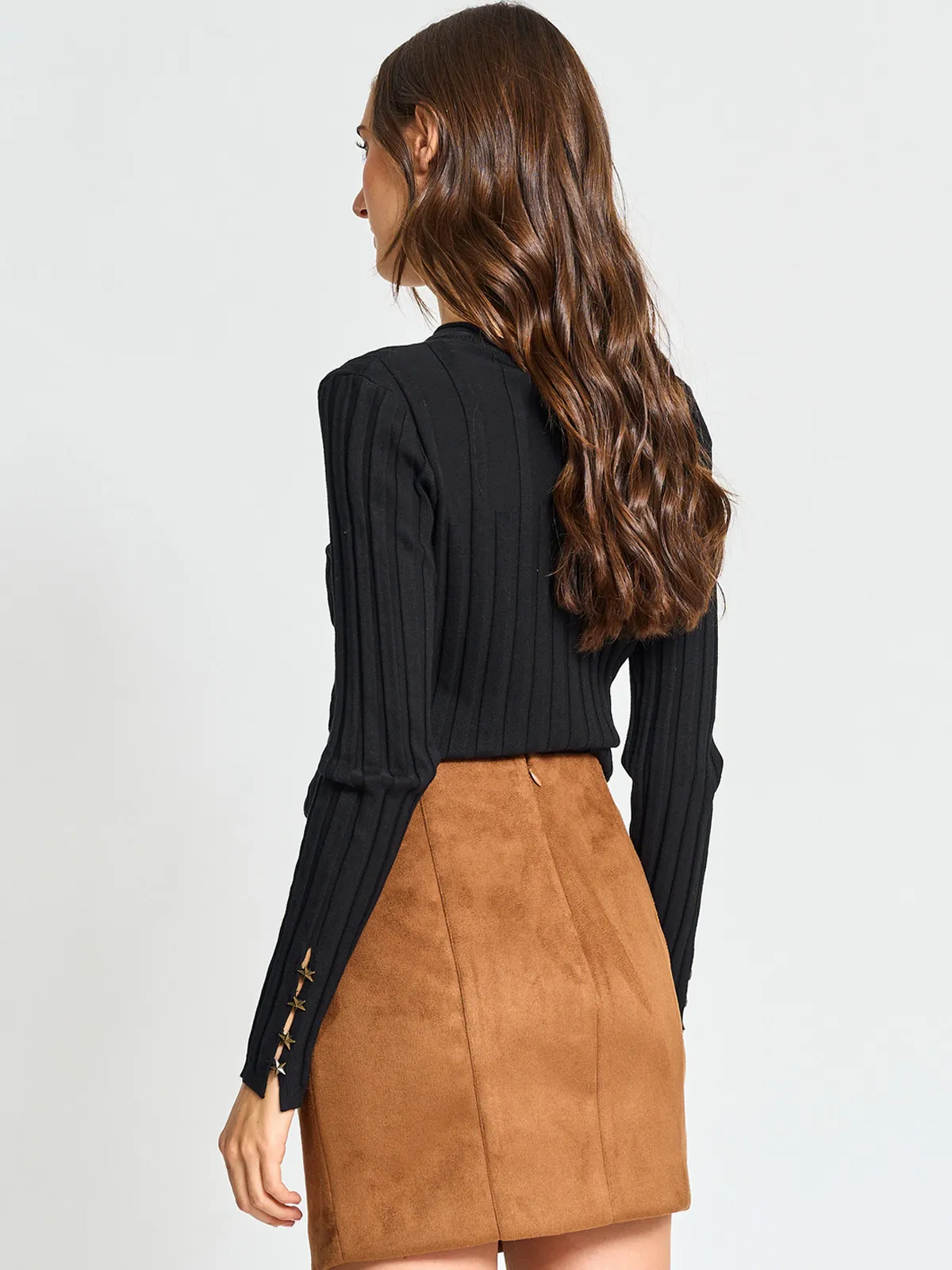 FALDA CORTA SUEDE MUJER BARBADOS TACHAS - 3