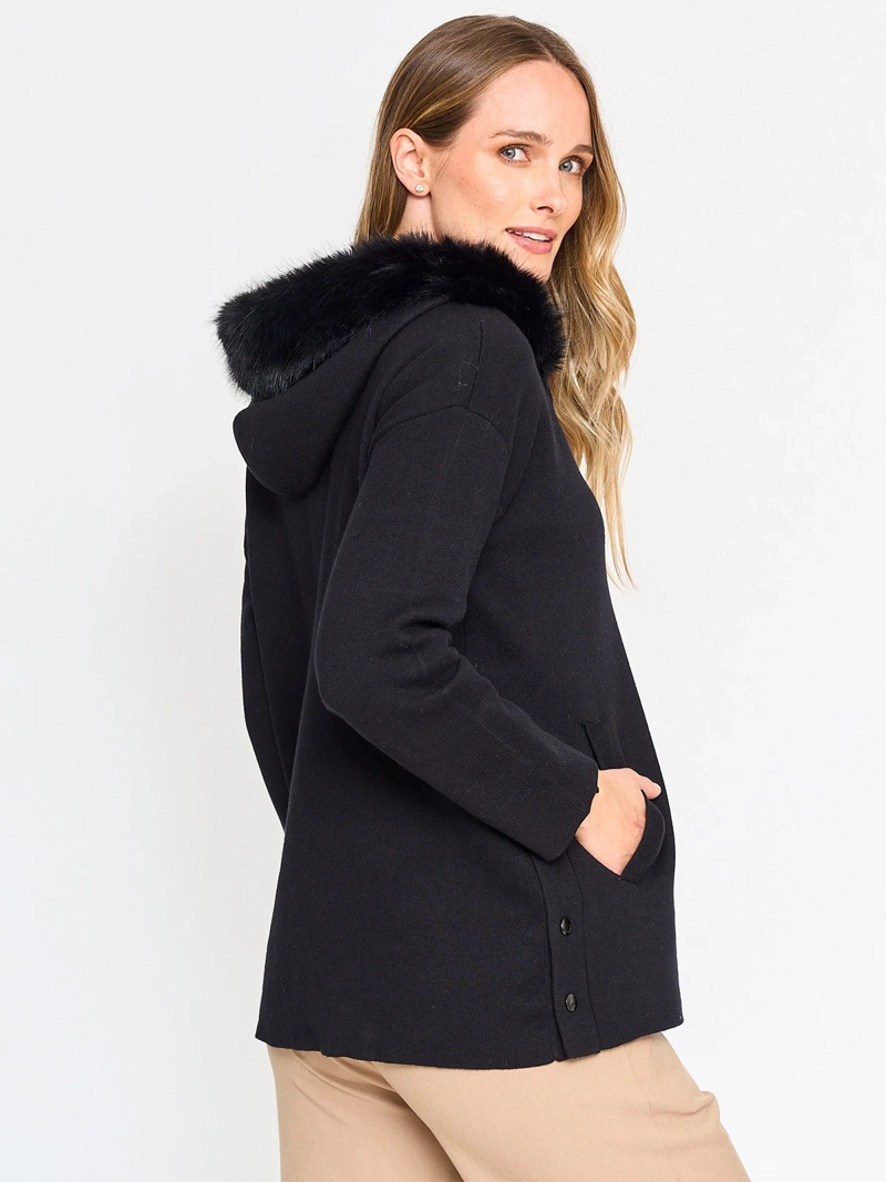 CARDIGAN MUJER CACHAREL GORRO PELOS - 2