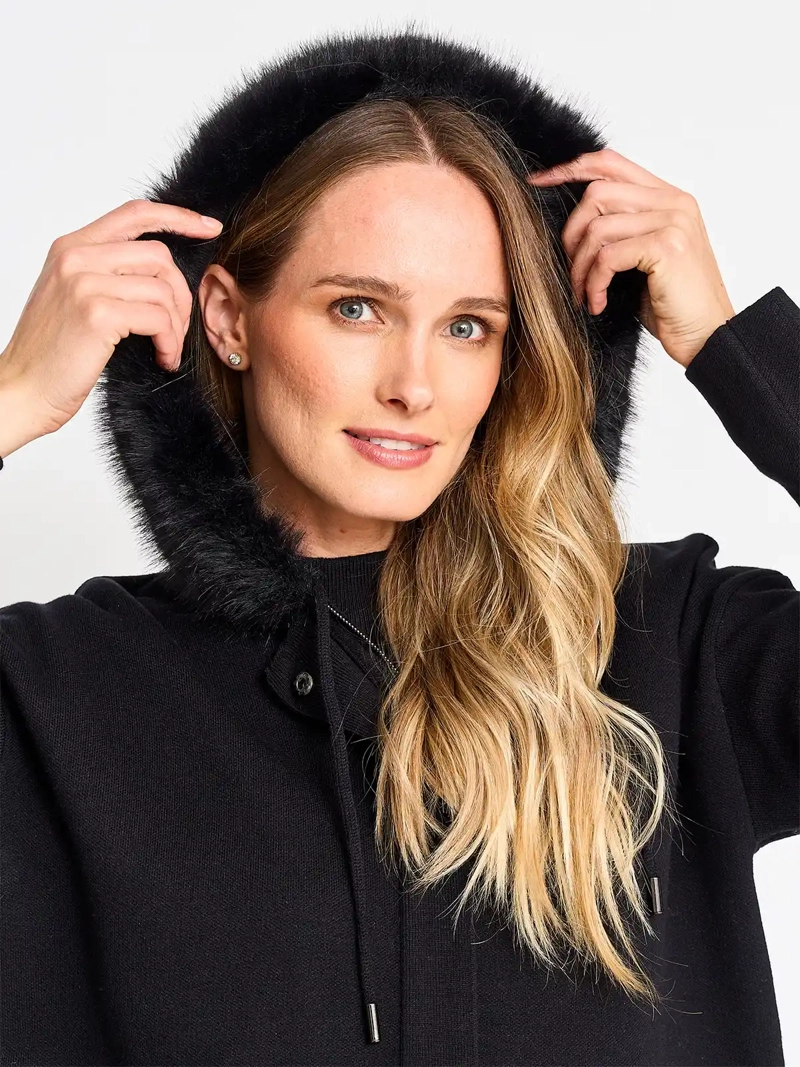 CARDIGAN MUJER CACHAREL GORRO PELOS - 3