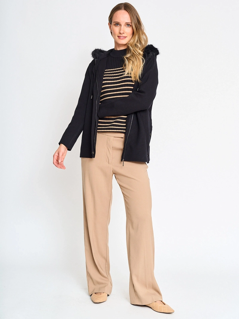 CARDIGAN MUJER CACHAREL GORRO PELOS - 4