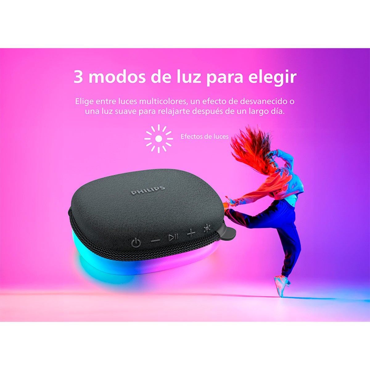 PARLANTE BLUETOOTH PHILIPS TAS2307 CON LUCES - 6
