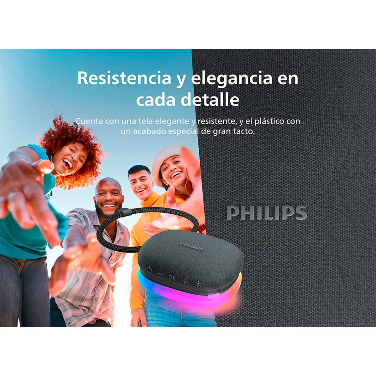 PARLANTE BLUETOOTH PHILIPS TAS2307 CON LUCES - 7
