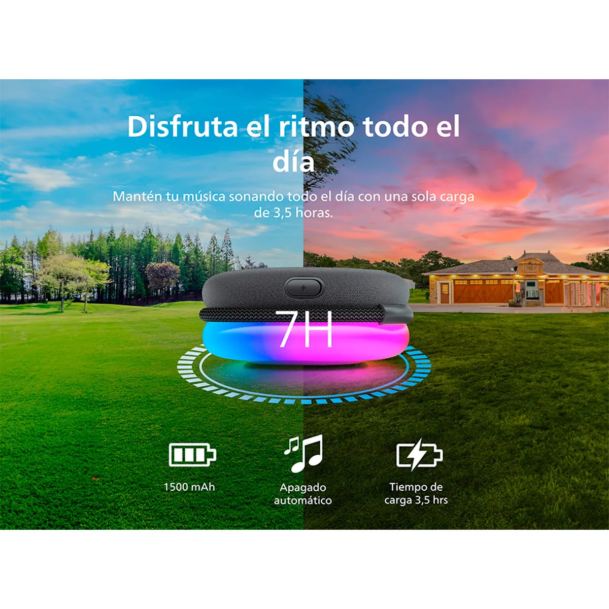 PARLANTE BLUETOOTH PHILIPS TAS2307 CON LUCES - 8