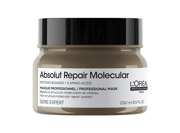 MÁSCARA ABSOLUT REPAIR LORÉAL PROFESSIONNEL MOLECULAR DE REPARACIÓN MOLECULAR PROFUNDA PARA CABELLO DAÑADO 250 ML - 1