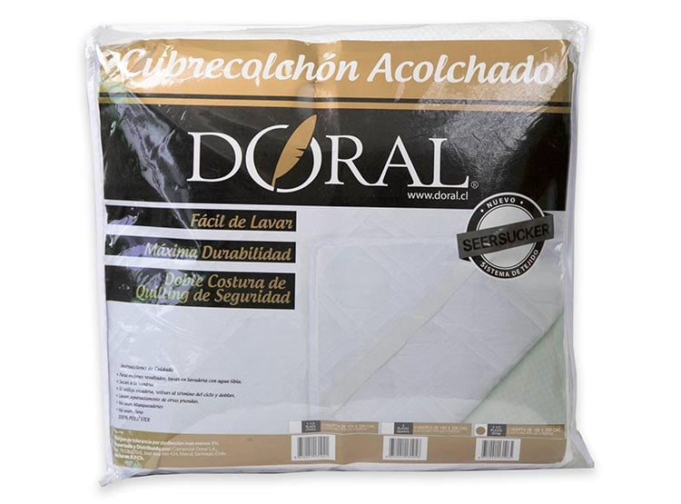 CUBRECOLCHÓN DORAL SEERSUCKER KING BLANCO  - 3