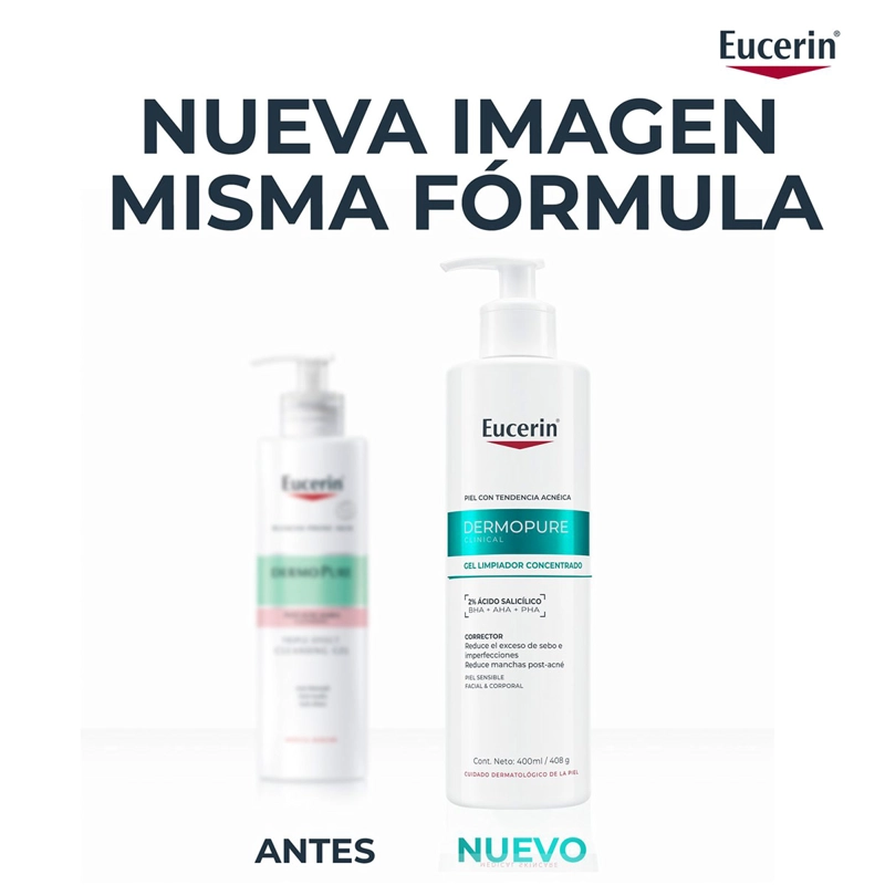 GEL LIMPIADOR EUCERIN DERMOPURE TRIPLE EFFECT 400 ML - 3