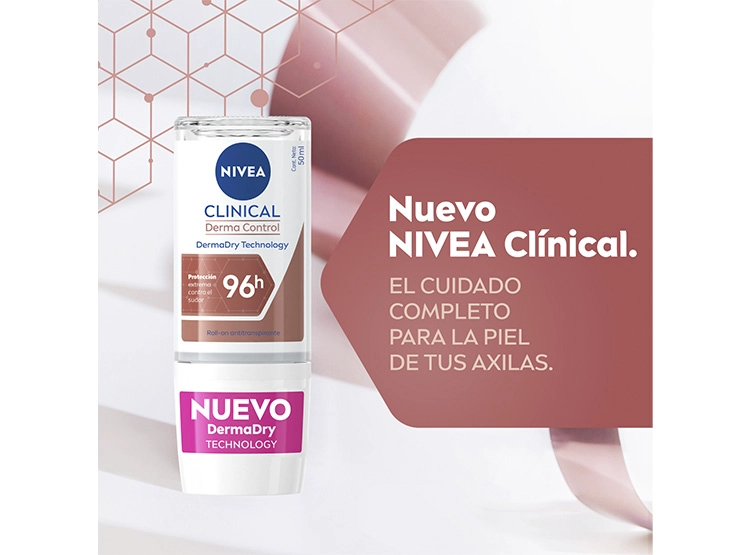 DESODORANTE ROLL ON MUJER NIVEA CLINICAL ANTITRANSPIRANTE 50 ML - 3