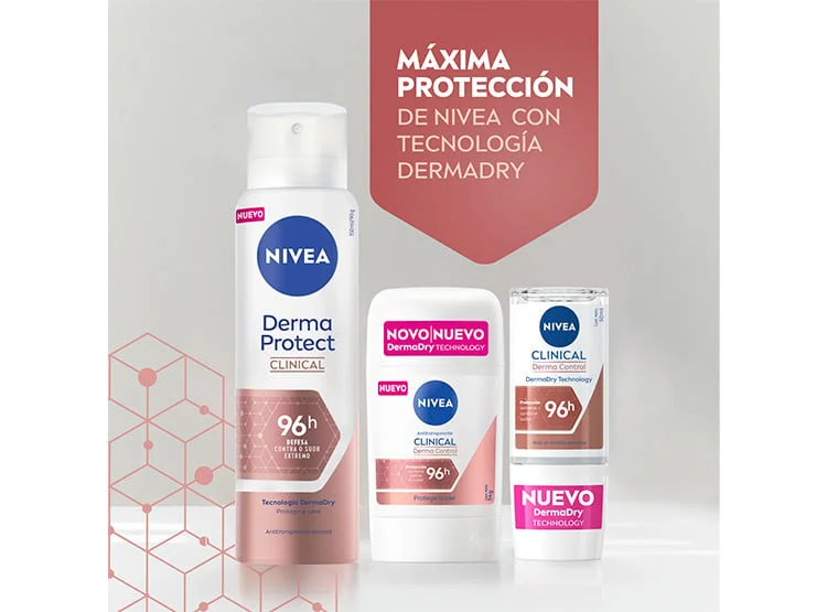DESODORANTE ROLL ON MUJER NIVEA CLINICAL ANTITRANSPIRANTE 50 ML - 6