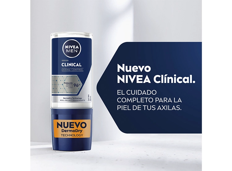 DESODORANTE ROLL ON HOMBRE NIVEA CLINICAL ANTITRANSPIRANTE 50 ML - 3