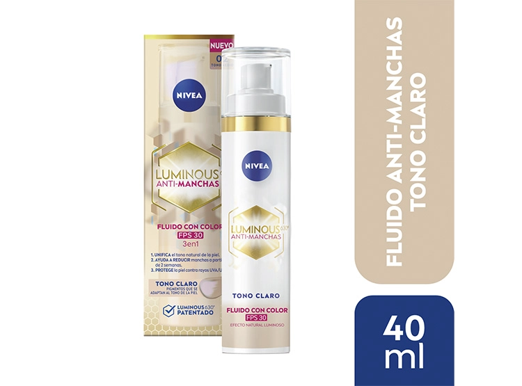 FLUIDO ANTIMANCHAS NIVEA LUMINOUS630® CLARO 40 ML - 1