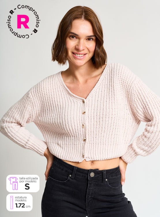 CARDIGAN MUJER INDEX FATIMA BOTONES - 1