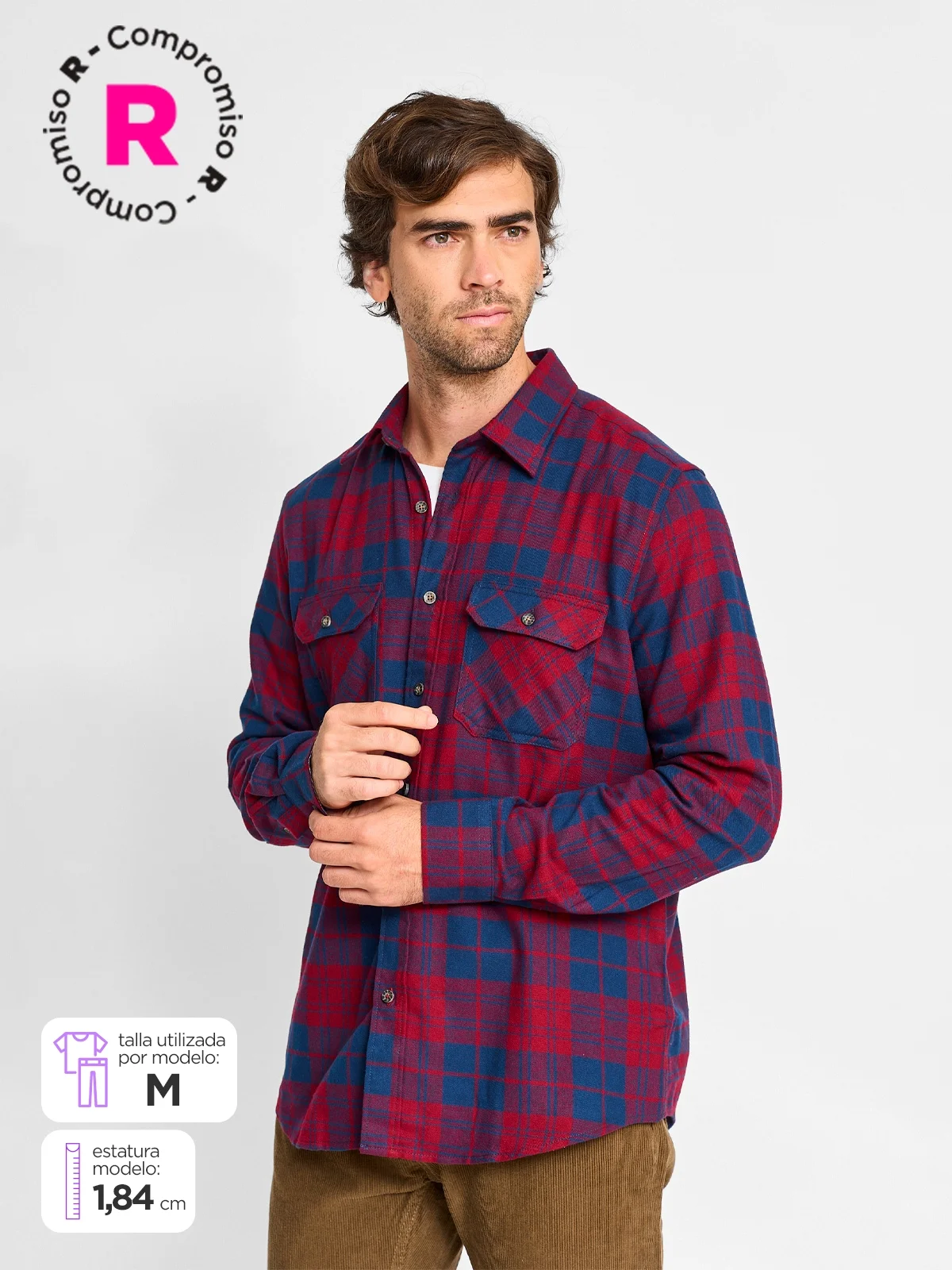 CAMISA MANGA LARGA ALGODÓN HOMBRE KENNETH STEVENS ELOTES - 1