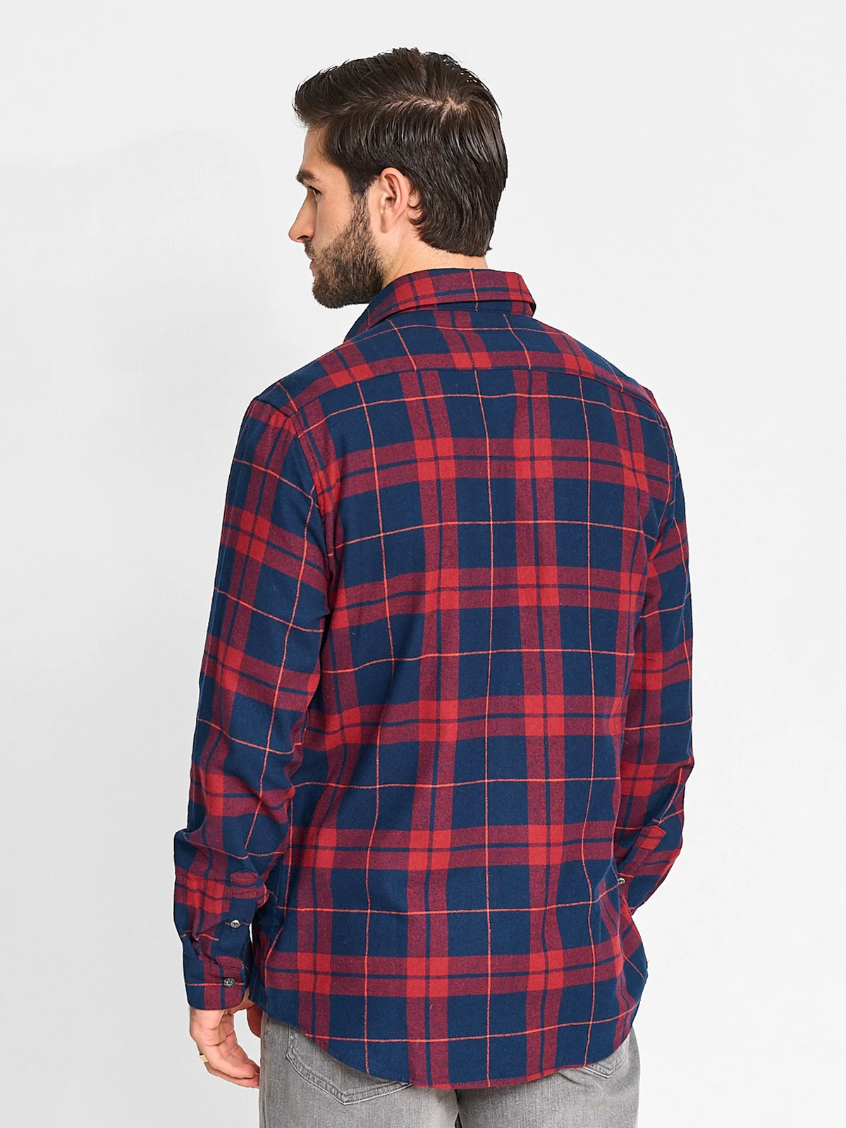CAMISA MANGA LARGA ALGODÓN HOMBRE KENNETH STEVENS ROJO - 2