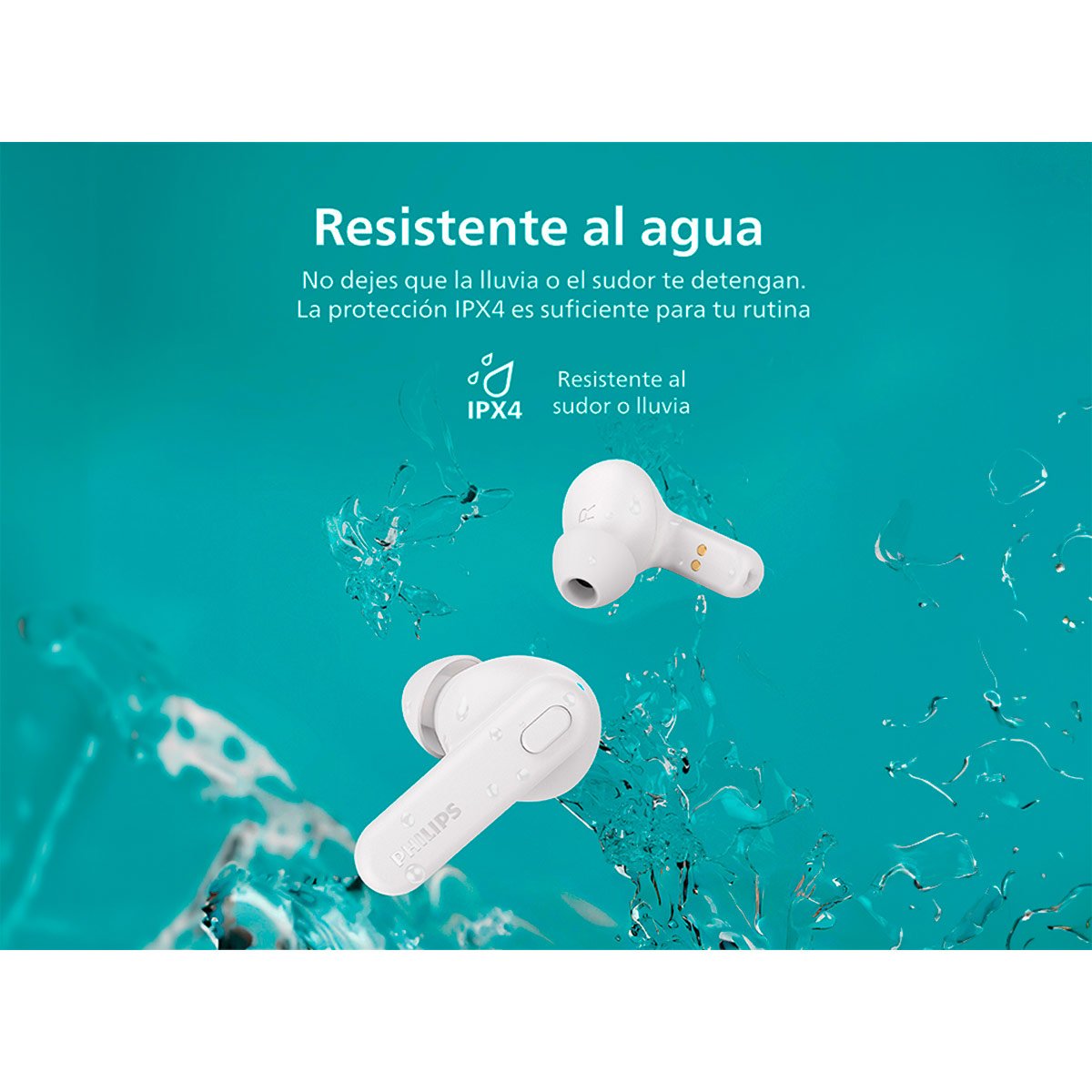AUDÍFONOS PHILIPS TRUE WIRELESS TAT1108 BLANCO BLUETOOTH - 8