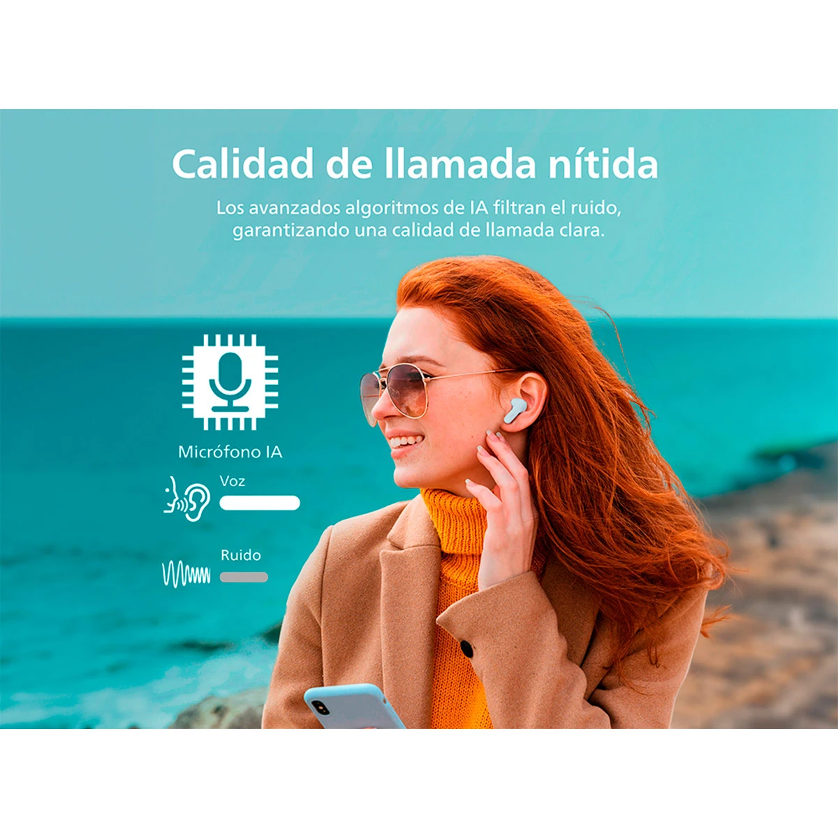 AUDÍFONOS PHILIPS TRUE WIRELESS TAT1138 AZUL BLUETOOTH - 6