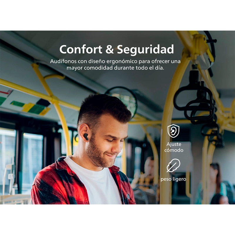 AUDÍFONOS PHILIPS TRUE WIRELESS TAT1138 NEGRO BLUETOOTH - 9