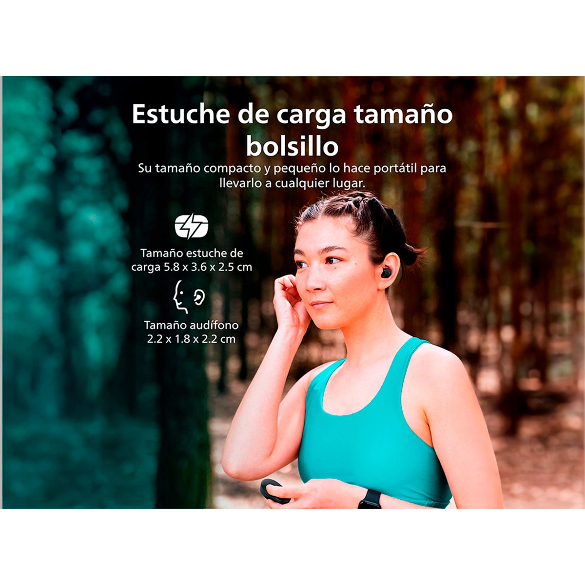 AUDÍFONOS PHILIPS TRUE WIRELESS TAT1209 NEGRO BLUETOOTH - 10
