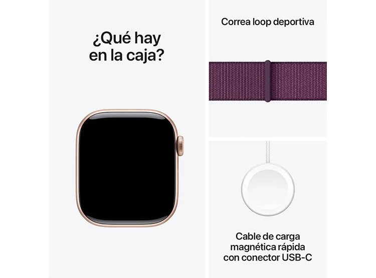 APPLE WATCH S10 ALUMINIO 42MM SPORT LOO ROSE GOLD Oro rosa, foto 9