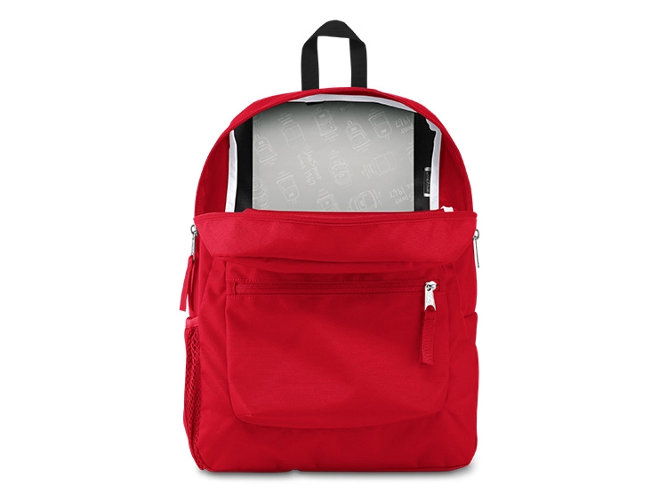 MOCHILA JANSPORT CROSS TOWN ROJO - 3