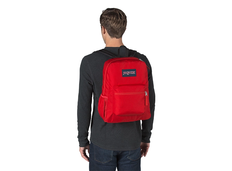 MOCHILA JANSPORT CROSS TOWN ROJO - 4