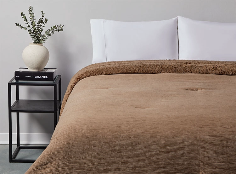 PLUMON RIPLEY HOME ARRUGAS SHERPA 1.5PL CAFE  - 1