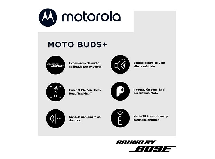 AUDÍFONOS MOTOROLA IN EAR MOTO BUDS + GRIS BLUETOOTH - 4