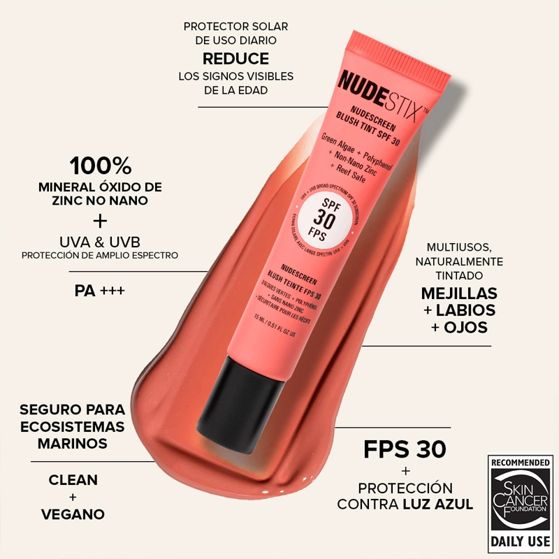 RUBOR NUDESTIX NUDESCREEN BLUSH TINT SPF 30 15 ML - 4