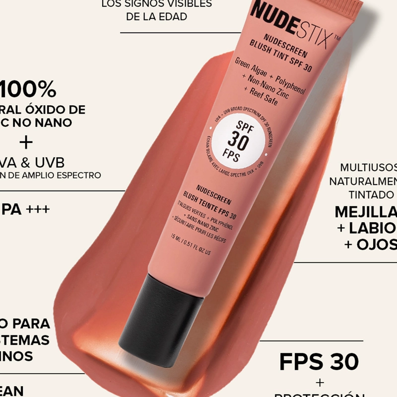RUBOR NUDESTIX NUDESCREEN BLUSH TINT SPF 30 15 ML - 4